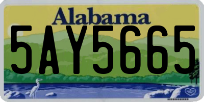 AL license plate 5AY5665
