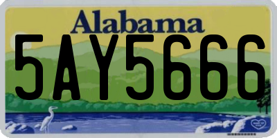 AL license plate 5AY5666