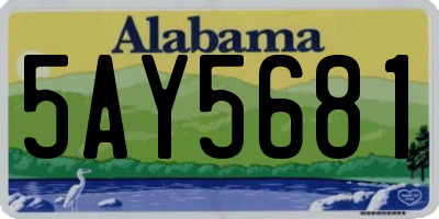 AL license plate 5AY5681