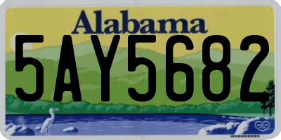 AL license plate 5AY5682