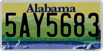 AL license plate 5AY5683