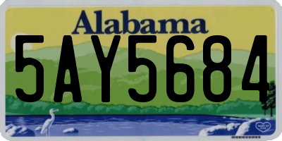 AL license plate 5AY5684