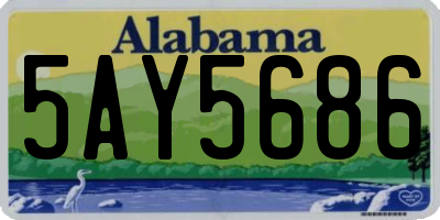 AL license plate 5AY5686