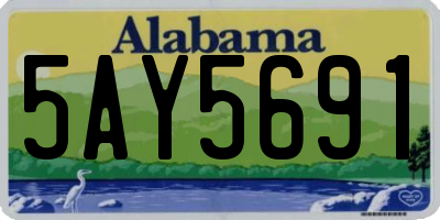 AL license plate 5AY5691