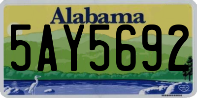 AL license plate 5AY5692