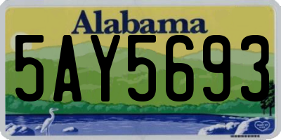 AL license plate 5AY5693