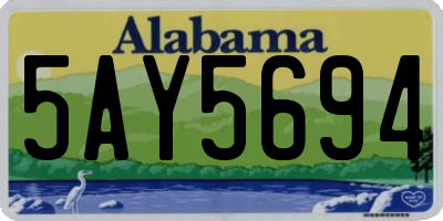 AL license plate 5AY5694