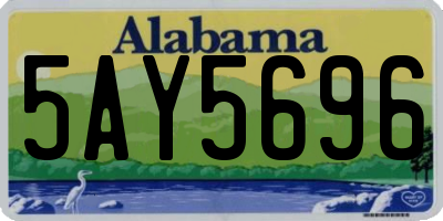 AL license plate 5AY5696