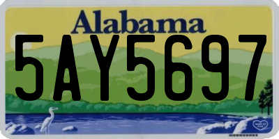 AL license plate 5AY5697