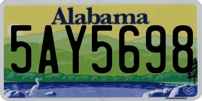 AL license plate 5AY5698