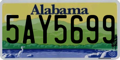 AL license plate 5AY5699
