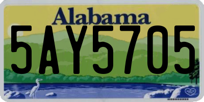 AL license plate 5AY5705