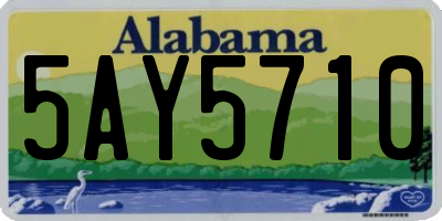 AL license plate 5AY5710