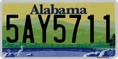 AL license plate 5AY5711