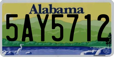 AL license plate 5AY5712
