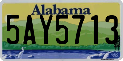 AL license plate 5AY5713