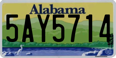 AL license plate 5AY5714