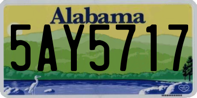 AL license plate 5AY5717