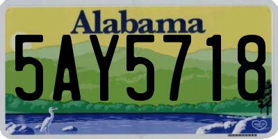 AL license plate 5AY5718
