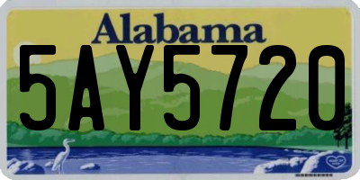 AL license plate 5AY5720