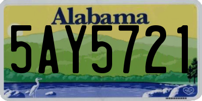 AL license plate 5AY5721