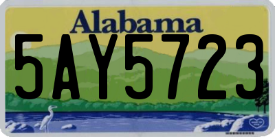 AL license plate 5AY5723