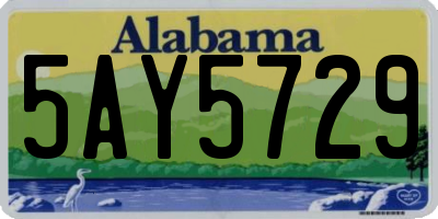 AL license plate 5AY5729