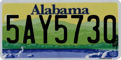 AL license plate 5AY5730