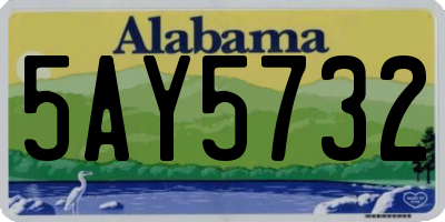 AL license plate 5AY5732