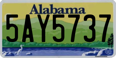 AL license plate 5AY5737
