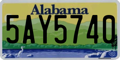 AL license plate 5AY5740