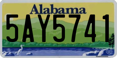 AL license plate 5AY5741