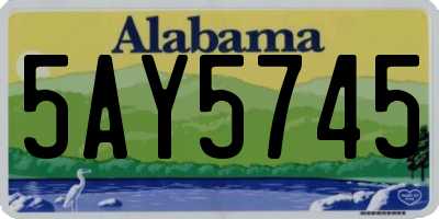 AL license plate 5AY5745