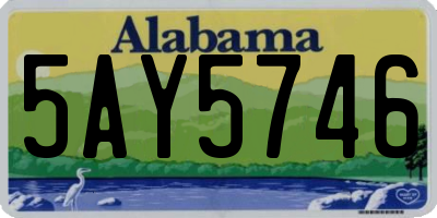 AL license plate 5AY5746