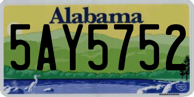 AL license plate 5AY5752