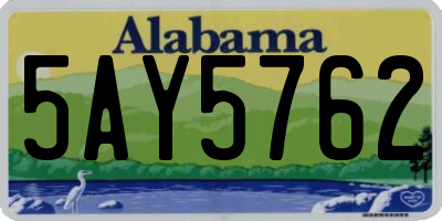 AL license plate 5AY5762