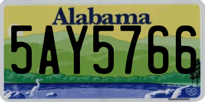 AL license plate 5AY5766