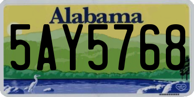 AL license plate 5AY5768