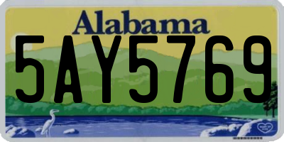 AL license plate 5AY5769