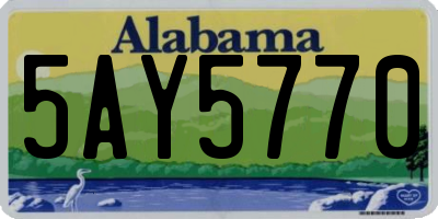AL license plate 5AY5770