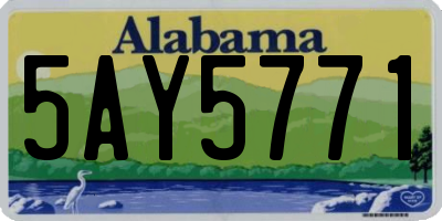 AL license plate 5AY5771