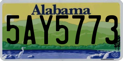 AL license plate 5AY5773