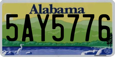 AL license plate 5AY5776