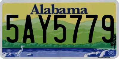 AL license plate 5AY5779
