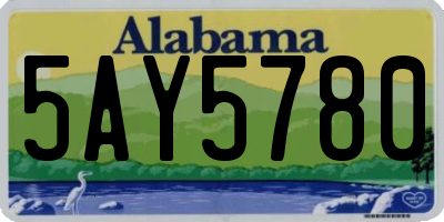 AL license plate 5AY5780