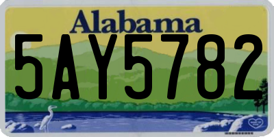 AL license plate 5AY5782