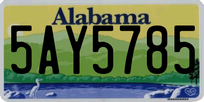 AL license plate 5AY5785