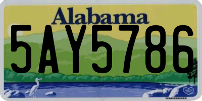 AL license plate 5AY5786
