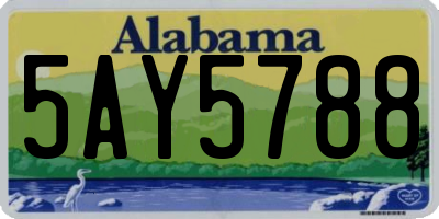 AL license plate 5AY5788