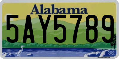 AL license plate 5AY5789